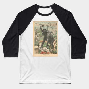 Elephant rampage Crystal Palace London 1900 Baseball T-Shirt